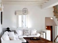 Villa Alistaire in Mykonos Greece, living room 2, by Olive Villa Rentals