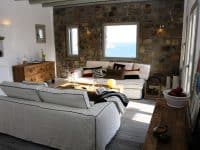 Villa Joy in Mykonos Greece, living room 2, by Olive Villa Rentals
