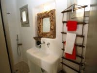 Villa Joy in Mykonos Greece, bathroom, by Olive Villa Rentals