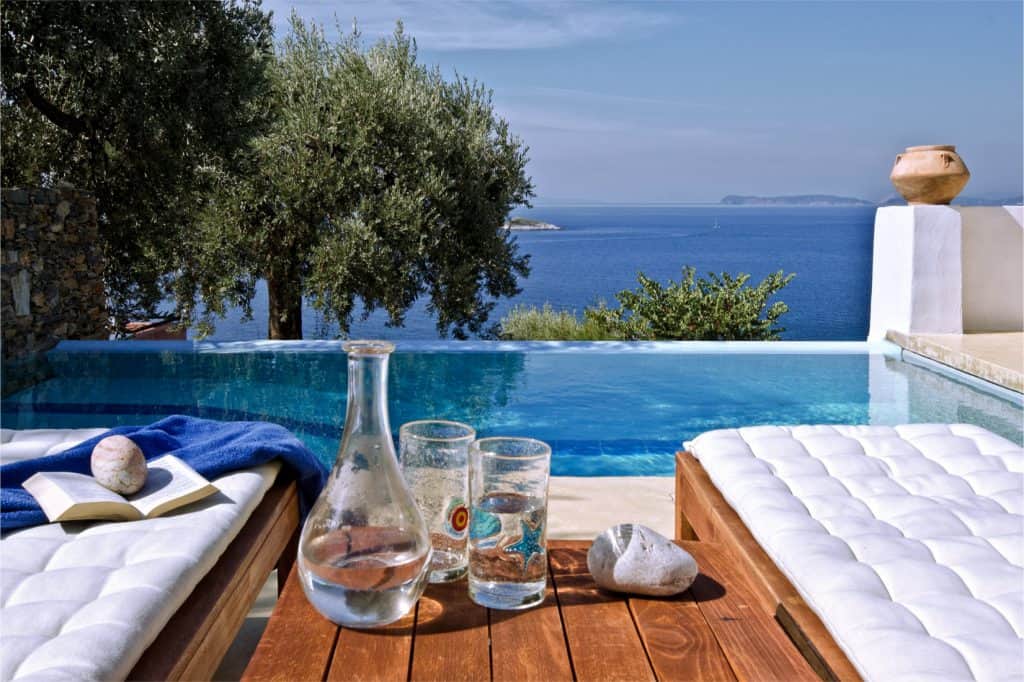 Villa Selena in Skopelos, Greece by Olive Villa Rentals, pool view