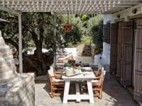 Pool Villa Selene in Skopelos Greece, dining table, by Olive Villa Rentals