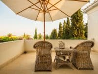 Villa Veneta in Spetses Greece, balcony, by Olive Villa Rentals