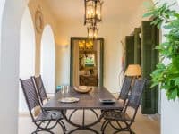 Villa Veneta in Spetses Greece, table, by Olive Villa Rentals