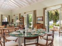 Villa Emeralda in Corfu Greece, dining room, by Olive Villa Rentals