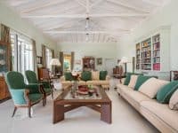 Villa Emeralda in Corfu Greece, living room, by Olive Villa Rentals