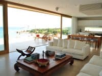 Villa Azzuro in Aegina Greece, living room, by Olive Villa Rentals