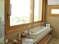 Villa Azzuro in Aegina Greece, bathroom, by Olive Villa Rentals