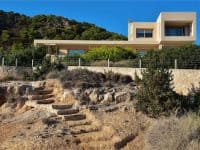 Villa Azzuro in Aegina Greece, facade, by Olive Villa Rentals