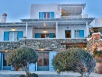 Villa Adelasia in Mykonos Greece, facade, by Olive Villa Rentals