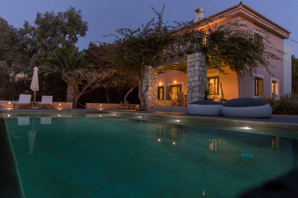 Villa Aureli in Porto Heli, facade, by Olive Villa Rentals