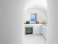 Villa Dulcinea in Santorini Greece, kitchen, by Olive Villa Rentals