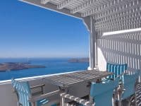 Villa Dulcinea in Santorini Greece, balcony, by Olive Villa Rentals