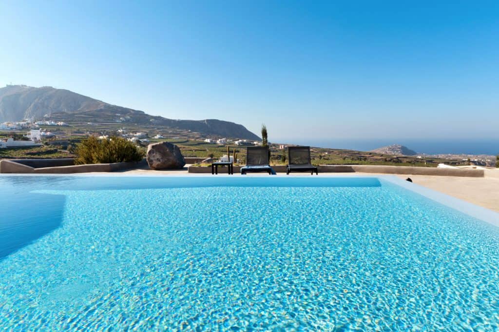 Villa Rosalin in Santorini, Pool, by Olive Villa Rentals