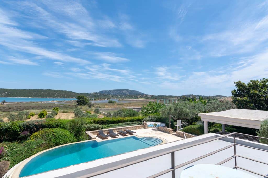 Villa-Camille-Porto Heli-by-Olive-Villa-Rentals-exterior-pool-area-views