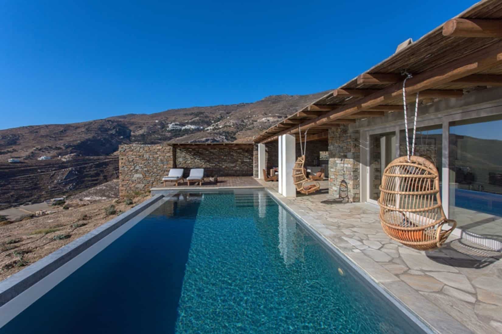 Villa Luna in Tinos, swimming pool, by Olive Villa Rentals