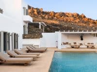 Villa-Etoile-Mykonos-by-Olive-Villa-Rentals-exterior-pool-area-evening