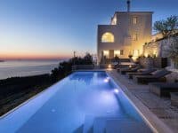 Villa- Lilium -Spetses-by-Olive-Villa-Rentals-pool-area-night