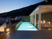 Villa- Serendipity-Tinos-by-Olive-Villa-Rentals-pool-area-night