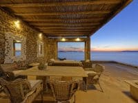 Villa-Delos Mare-Mykonos-by-Olive-Villa-Rentals-exterior-dining-area-night