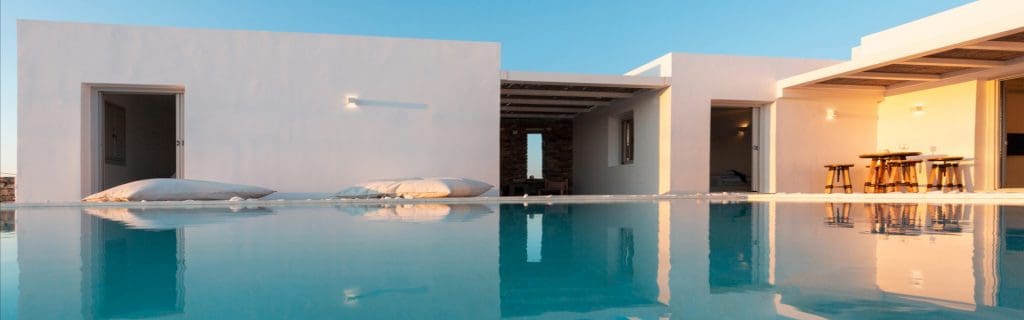 feautured-Villa-Blanche-Paros-by-Olive-Villa-Rentals-pool-area-night
