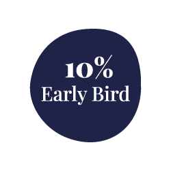 10% early bird discount