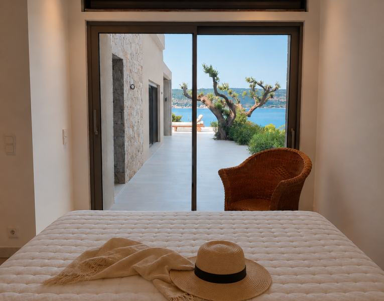 19a.Ensuite bedroom with bathtub - view