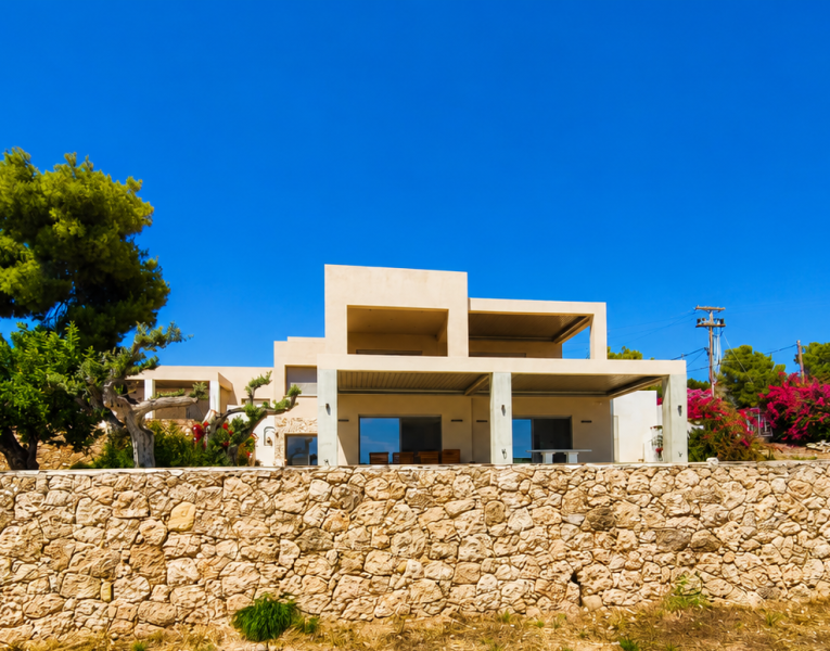 Facade from the Olive Grove