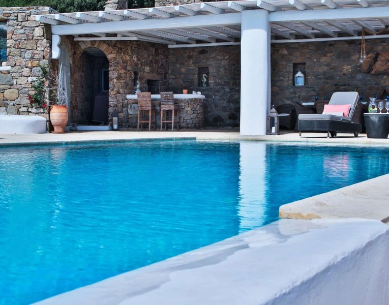 Villa Adelasia in Mykonos Greece, pool, by Olive Villa Rentals