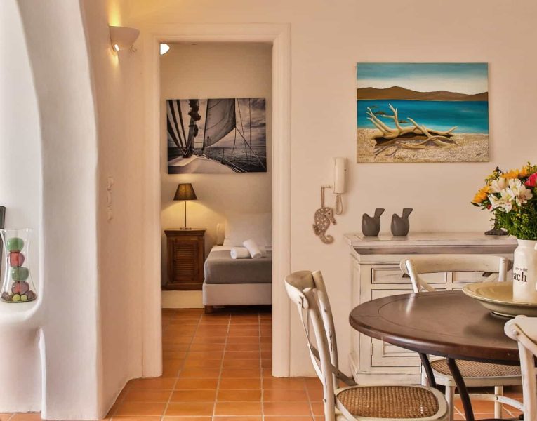 Villa Adelasia in Mykonos Greece, bedroom, by Olive Villa Rentals