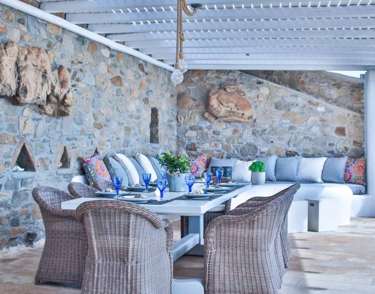 Villa Adelasia in Mykonos Greece, outdoors, by Olive Villa Rentals