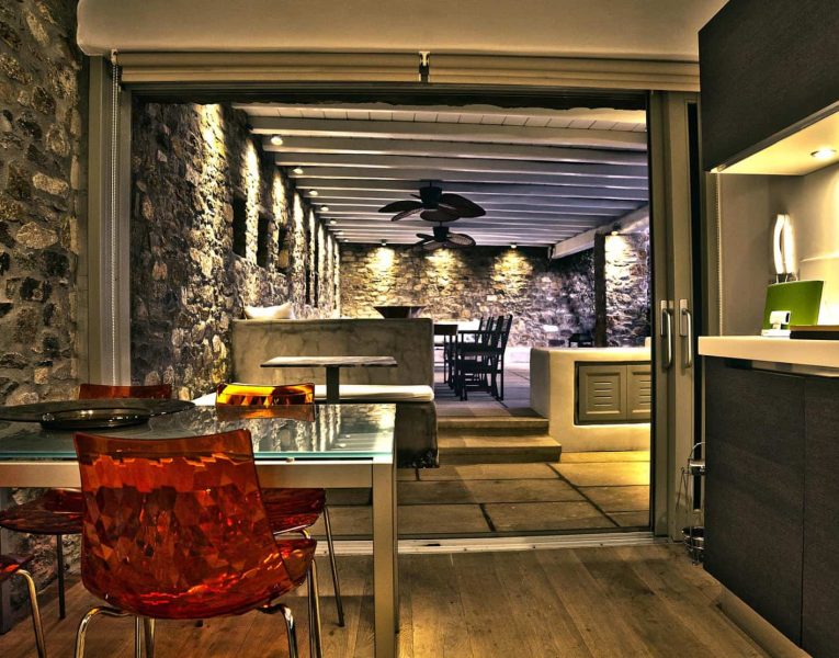 Villa Pacifae in Mykonos Greece, kitchen, by Olive Villa Rentals