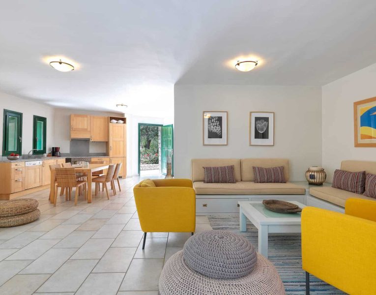 Villa Anais in Porto Heli, living room, by Olive Villa Rentals