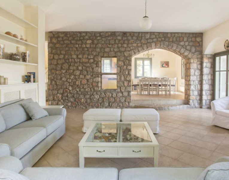 Villa Aureli in Porto Heli, living room, by Olive Villa Rentals