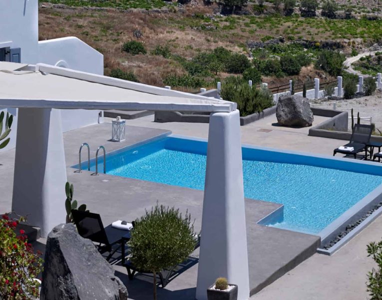 Villa Rosalin in Santorini, Pool, by Olive Villa Rentals