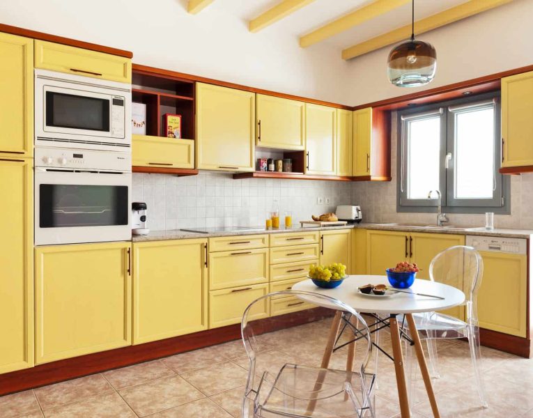 Villa Rosalin in Santorini, kitchen, by Olive Villa Rentals