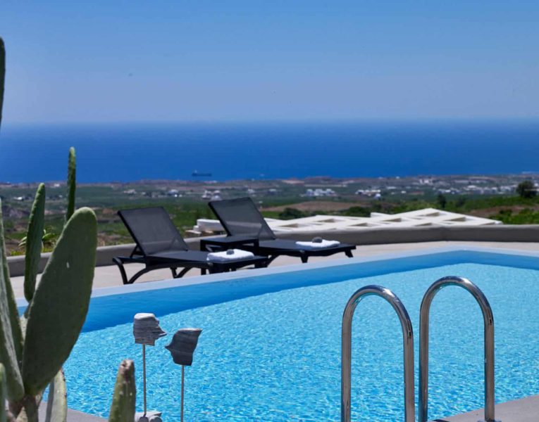 Villa Rosalin in Santorini, Pool, by Olive Villa Rentals