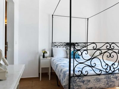 Villa Rosalin in Santorini, bedroom, by Olive Villa Rentals