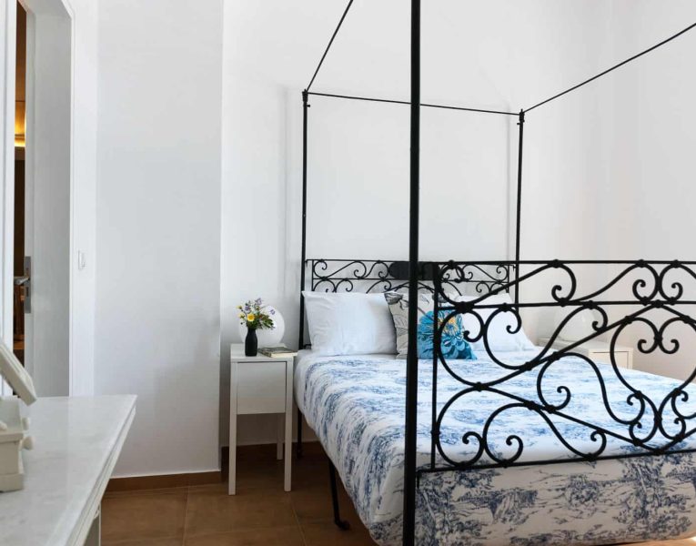 Villa Rosalin in Santorini, bedroom, by Olive Villa Rentals