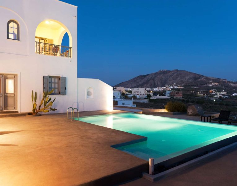 Villa Rosalin in Santorini, Pool, by Olive Villa Rentals