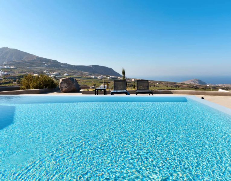 Villa Rosalin in Santorini, Pool, by Olive Villa Rentals