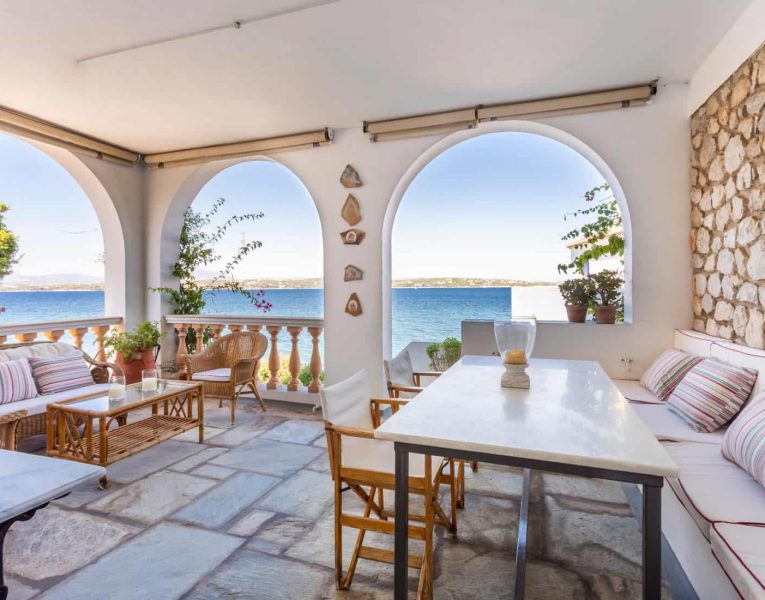 Villa-Mare Vista-Spetses-by-Olive-Villa-Rentals-veranda-view