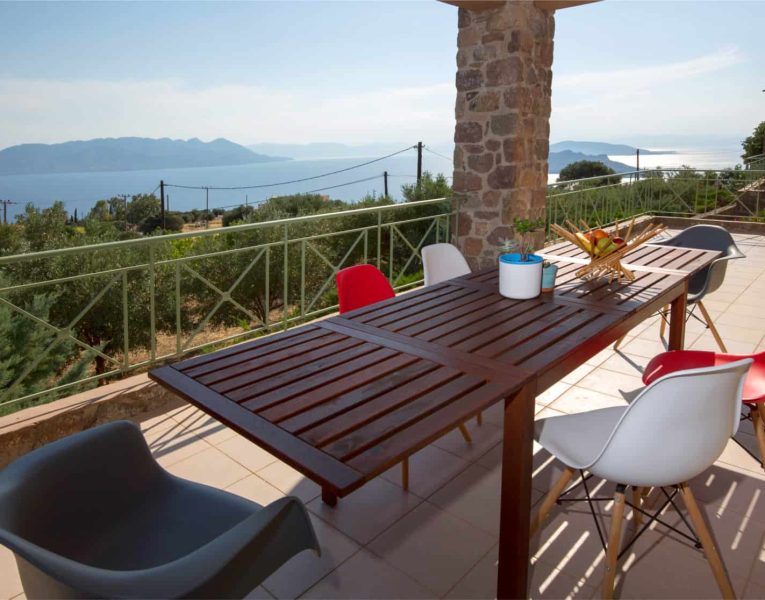 Villa Cerise in Aaegina, blcony, by Olive Villa Rentals