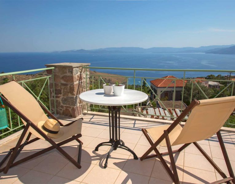 Villa Cerise in Aaegina, blcony, by Olive Villa Rentals