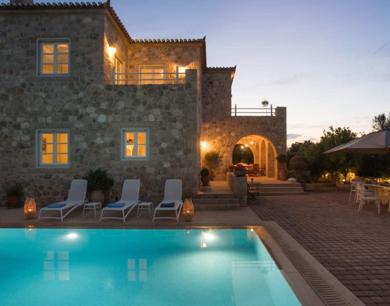 Villa- Arte-Spetses-by-Olive-Villa-Rentals-exterior-area-night