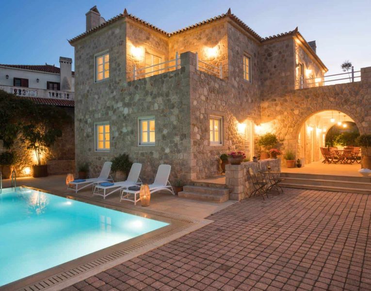 Villa- Arte-Spetses-by-Olive-Villa-Rentals-exterior-area-night