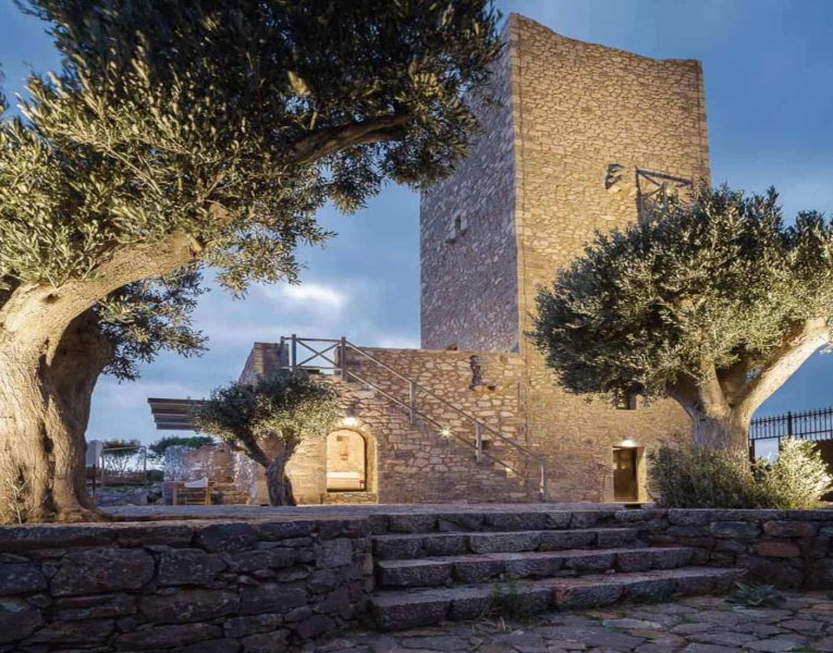 Torre di Mani-Mani-Peninsula-by-Olive-Villa-Rentals-night-lights