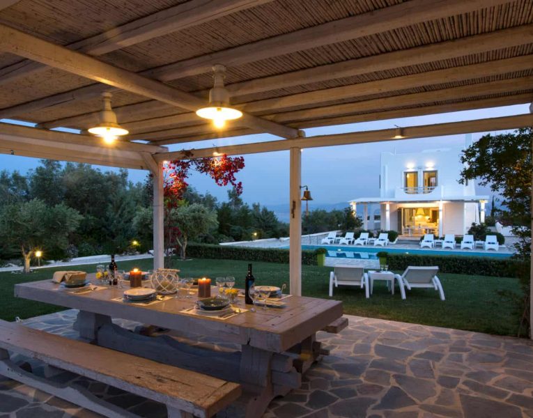 Villa-Celeste-Athens-by-Olive-Villa-Rentals-exterior-night-dining