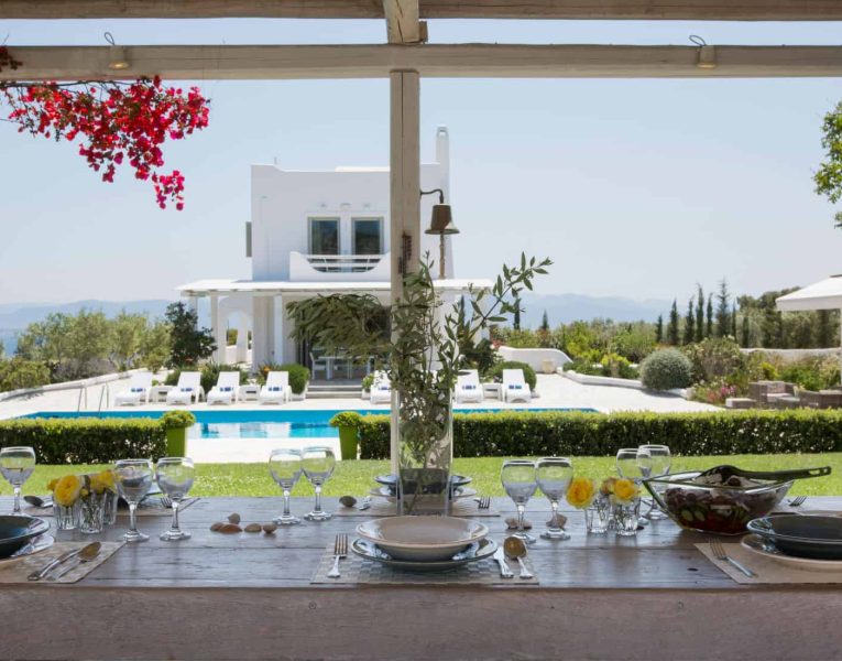 Villa-Celeste-Athens-by-Olive-Villa-Rentals-exterior-dining-table