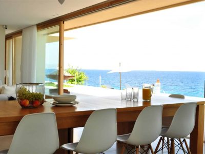 Villa Azzuro in Aegina Greece, living room, by Olive Villa Rentals