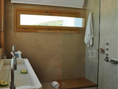 Villa Azzuro in Aegina Greece, bathroom, by Olive Villa Rentals